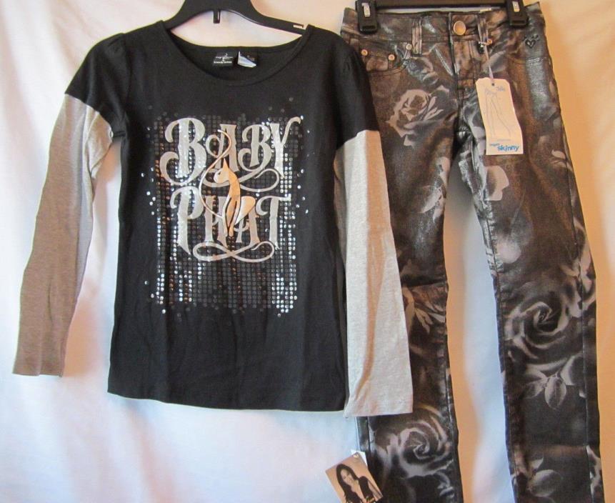 *NWT*  GIRLS SIZE 8 BLACK & SILVER / BABY PHAT & JUSTICE