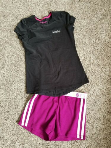 Girls 14/16 Shirt & Shorts, EUC, Hanes, Faded Glory