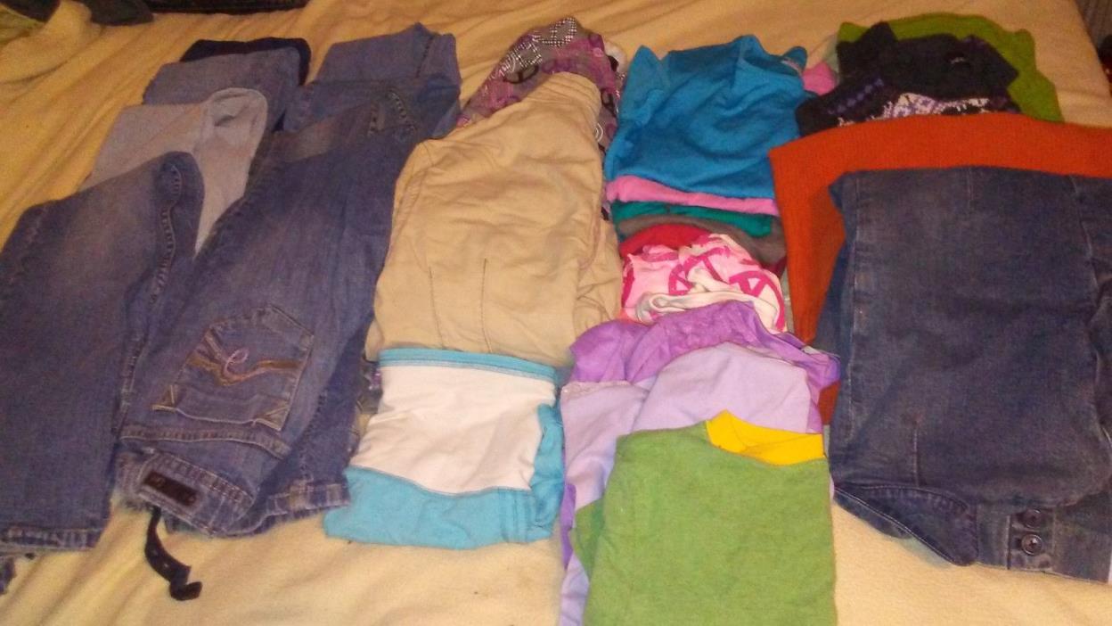huge lot of size10-12 girls 25 items mixed season mixed brands justice mudd