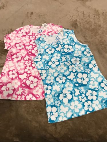 Girls Children’s Place Hawaiian Print SS & Sleeveless Knit Tops 10/12  NWT