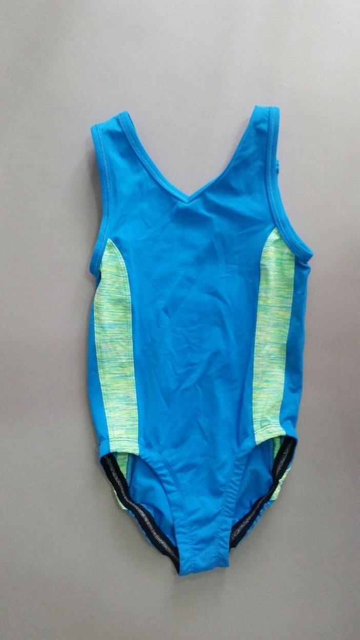 Ivivva One Piece Leotard Sz 6 Blue/Green Wee Space Gymnastics Swim