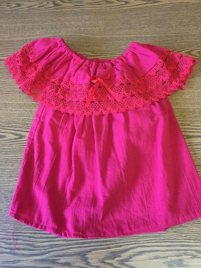 Blusa Campesina Artesanal Mexicana, MEXICAN BLOUSE for toddlers size 2-4