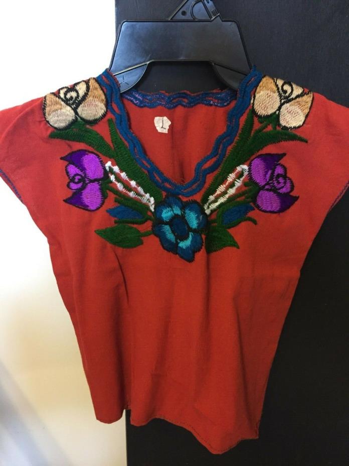 Blusa Campesina Artesanal Mexicana, EmbroideMEXICAN BLOUSE for toddlers size 2-4