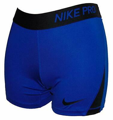 Nike Girls Pro Compression Athletic Training Shorts, Blue, Medium