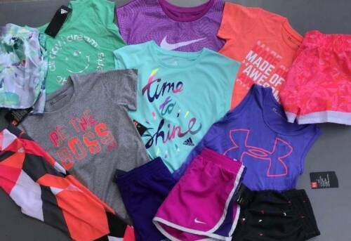 GIRL'S 6X UNDER ARMOUR, NIKE & ADIDAS LOT OF 12 ITEMS SPRING/SUMMER OUTFITS NWT