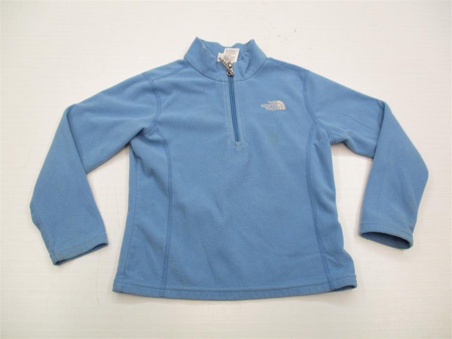 THE NORTH FACE K4229 Youth Girl Size XS Half Zip Midlayer Blue Fleece Sweatshirt