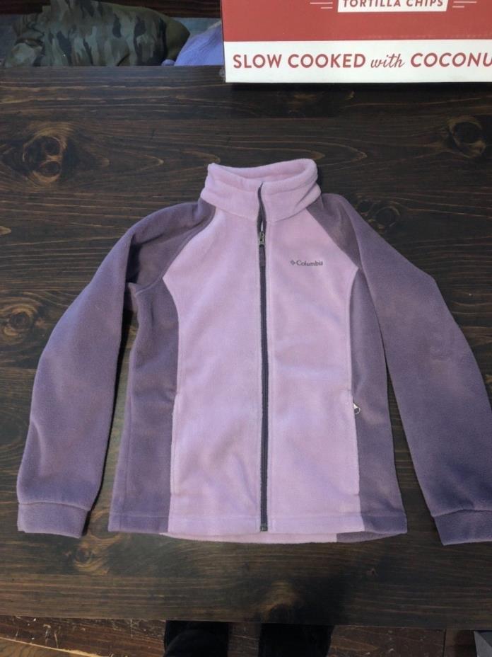 girls columbus fleece coat size M 10/12