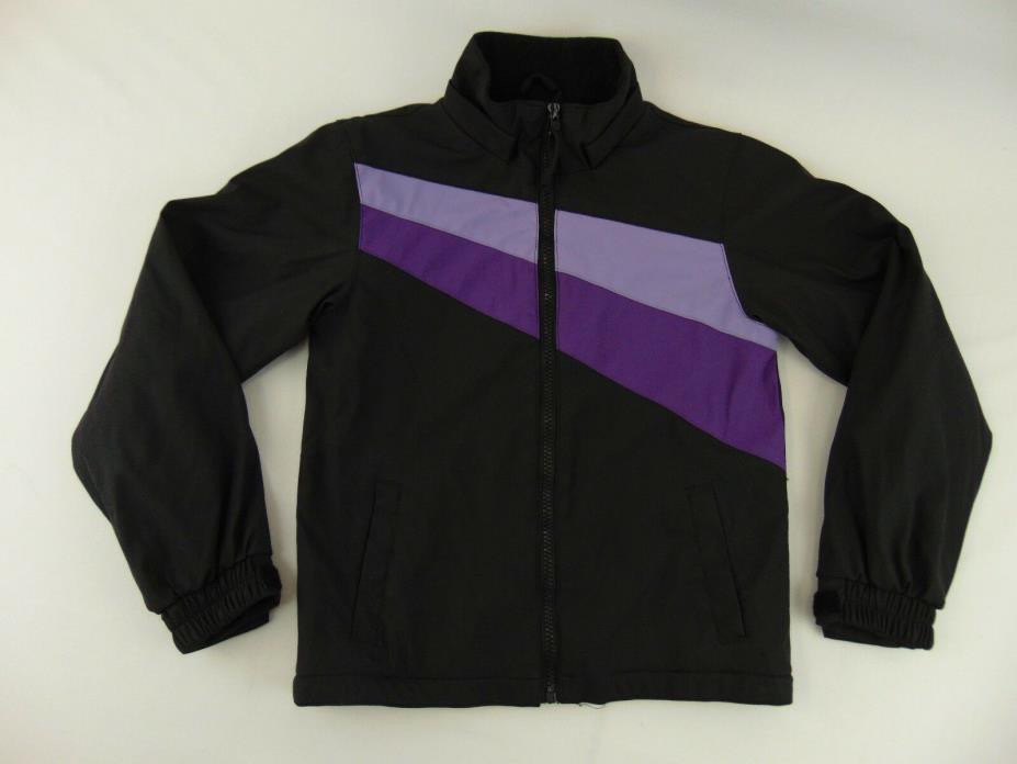 Girls Polar Edge Black Purple Windbreaker Light Jacket Size Small