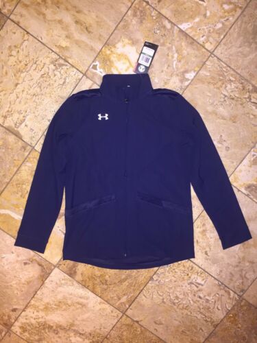 Nwt $50 Under Armour Loose Fit Navy Blue Sports Windbreaker Jacket Youth Girl's