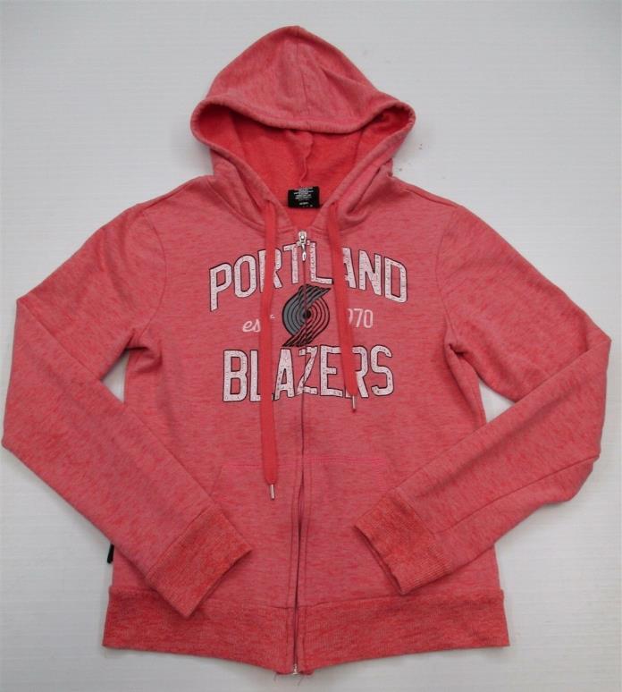 NBA FOR HER #K4161 Girls Size M Portland Trail Blazers Pink Hooded Sweatshirt