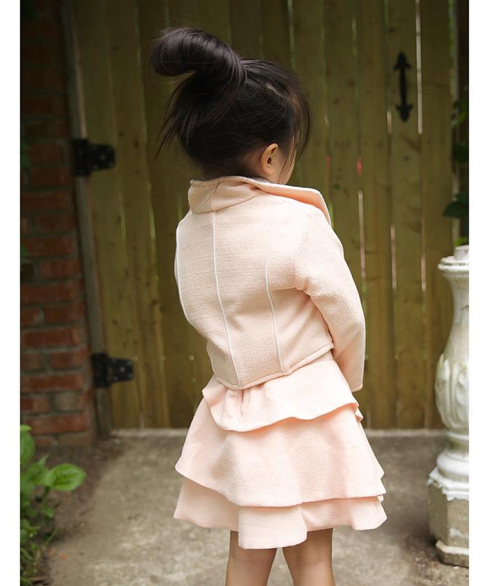 A.BIRD Boutique Peach and Cream Reversible Suki Jacket sz 12 EUC Warm