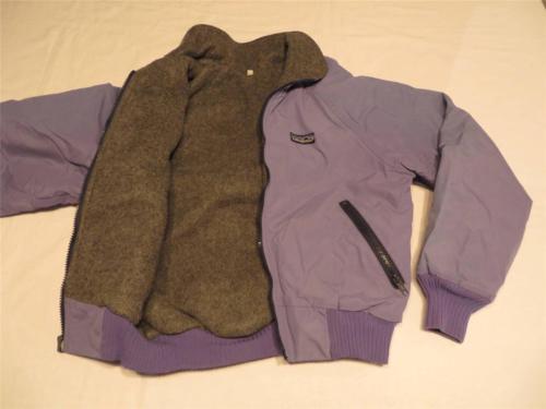 PATAGONIA Girls Purple Shelled Synchilla Fleece Jacket Youth 7/8 Kids Small Coat