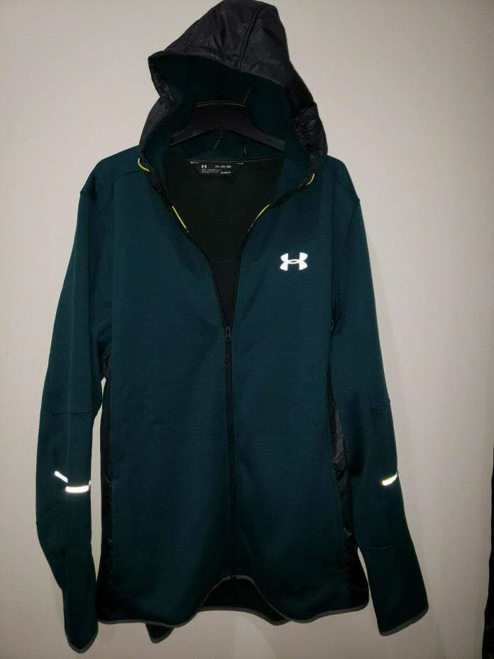 Under Armour Cold Gear Storm Water Resistant Zippered Hoodie Jacket 3XL Green