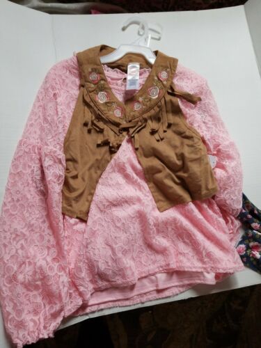 Girls Pink, Brown And Floral 3 Piece set s10/12 By Wonder Nation