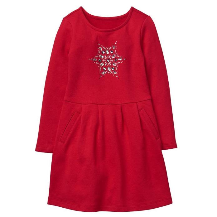 NWT Gymboree North Pole Party Red Snowflake Dress Girls Holiday shop