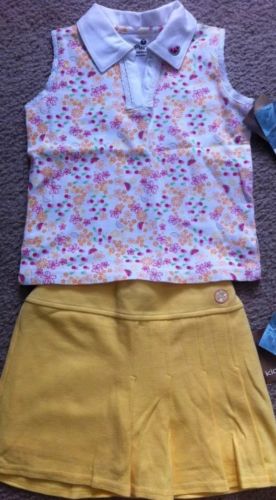 NWT Healthtex 2 Pc Outfit Girls Skirt & Shirt Sz 4 Skirt Shorts Tank Watermelon