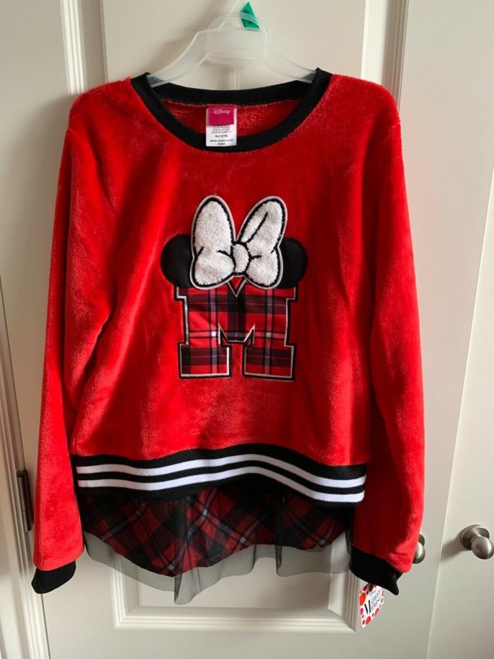 Disney Minnie Mouse Girls Long Sleeve Shirt & Skirt Set Size XL 14/16