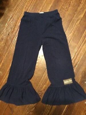 Matilda Jane Size 6  Navy Blue Big Ruffle pants