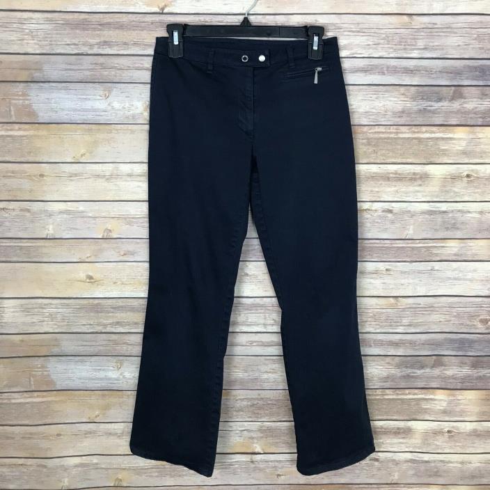 DKNY Girls Size 14 Boot Cut Chino Pant Stretch Mid Rise Navy Blue