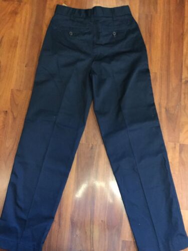 New Land's End Kids Boys Navy Blue Khaki Pants Size 14S Adjustable Waist