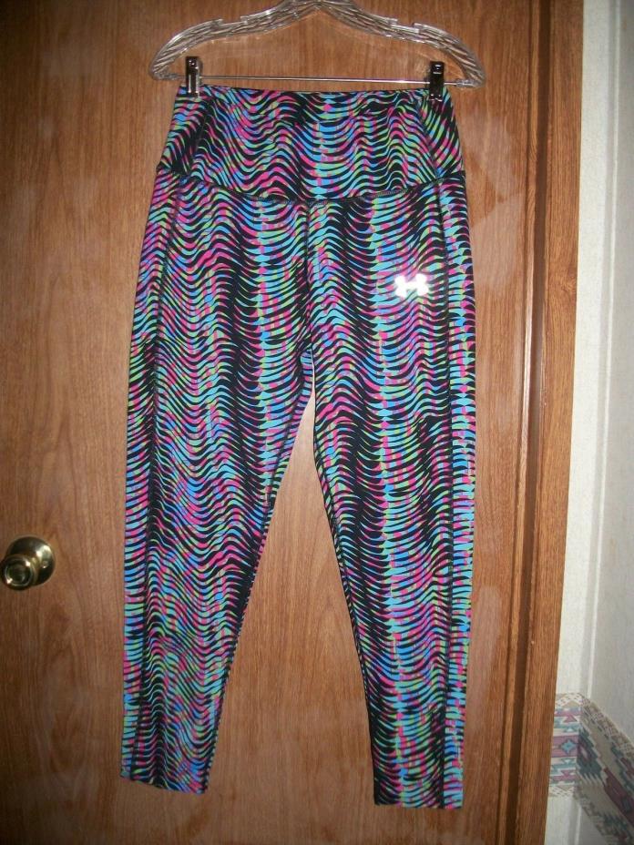 NWOT UNDER ARMOUR MULTICOLORED COLDGEAR FITTED LEGGING SZ YXL 1262737-001