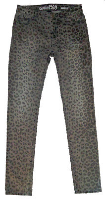 Gap Kids New Gray Leopard Super Skinny Stretch Jeans Pants 14 Plus $37