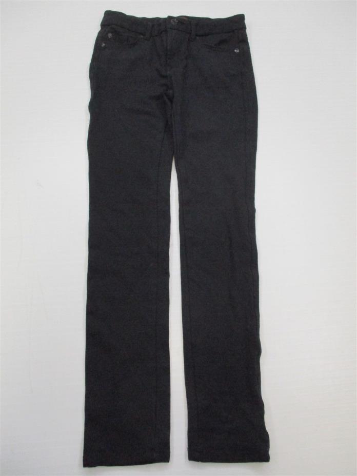 7 FOR ALL MANKIND #PA6249 Girl's Size 14 Fitted Stretchy Black Skinny Jeggings