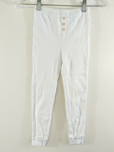 D1 Little Winnie Size 7-8Y Pajama Pants White Cotton Legging