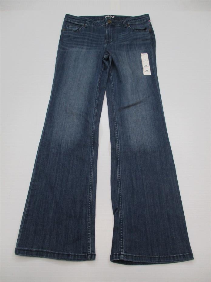 new CAT & JACK PA4212 Youth Girl's Size 16 Dark Wash Boot Cut Blue Jeans