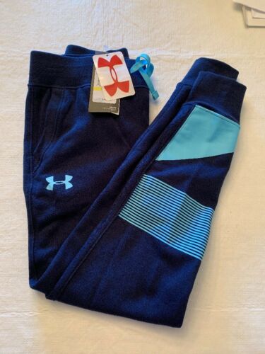 NWT UNDER ARMOUR JOGGERS SWEATPANTS PANTS COLD GEAR LOOSE FIT BLUE GIRLS Medium