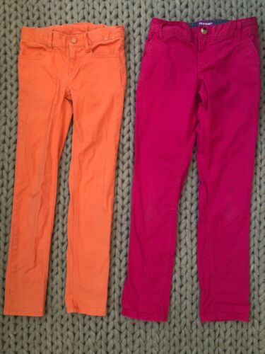 Excellent! Girls Orange Gymboree & Fuschia Old Navy Modern Khaki Pants, Size 8