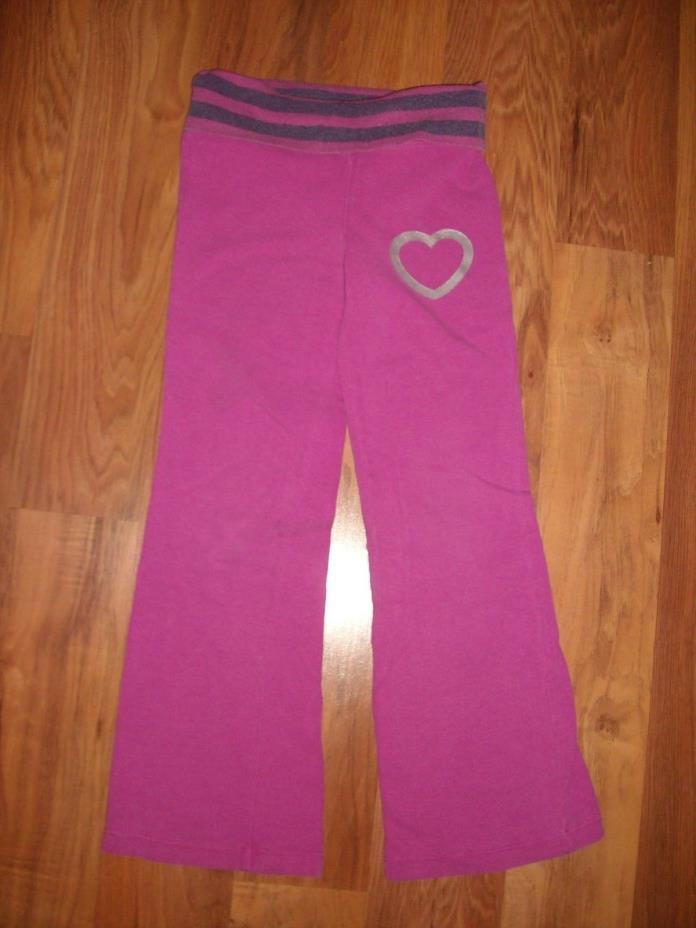 DANSKIN NOW Girl's hot pink cotton w/spandex stretch pants XS (4-5)