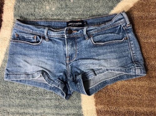 Abercrombie Vintage Denim Size 16 Girls Stretch Distressed Denim Shorts
