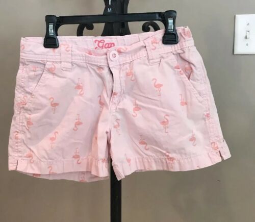 Gap Girls Kids Flamingo Spring Shorts Size 12 EUC Free Ship