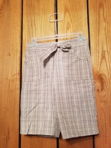 Girls Size 7 6 Degrees Plaid Knee Length Shorts