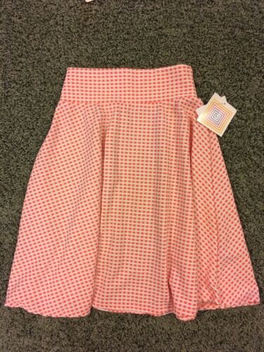 LuLaRoe Girls Skirt Size 12 Orange Checked