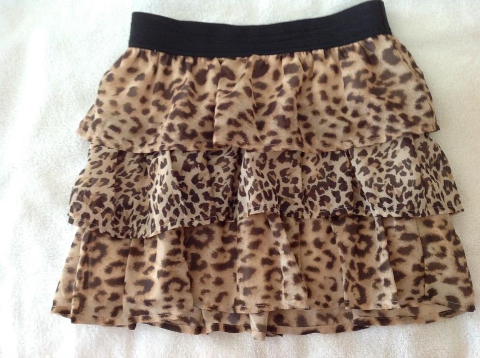 Cheetah print skirt LG/10-12 Children's Place Excellent preowned cond