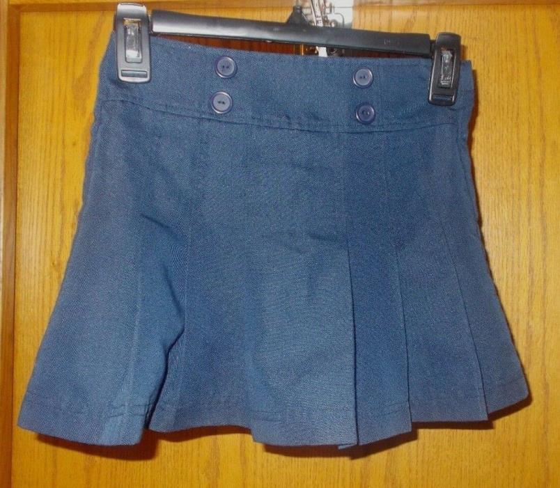 LIZ CLAIBORNE- GIRL'S NAVY PLEATED SKIRT/ SKORT SZ 7