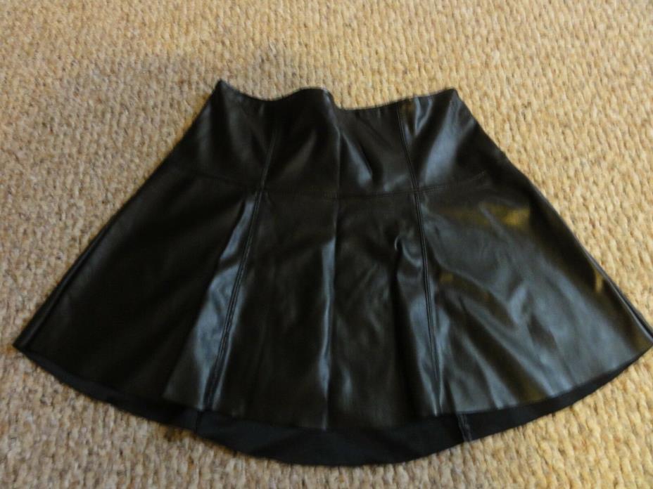 GIRLS BLACK FAUX LEATHER SKIRT BY SOPRANO SIZE LARGE L/14 – WORN ONCE