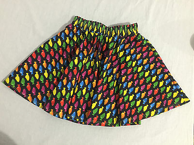 Zara Terez Candy Crush Fish Skater Skirt Black w/Multi-Color Big Girls Sz XL NWT