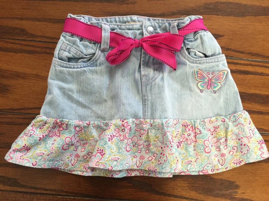 Girls Levis Denim and Fabric Jean Scooter Skirt Size 5