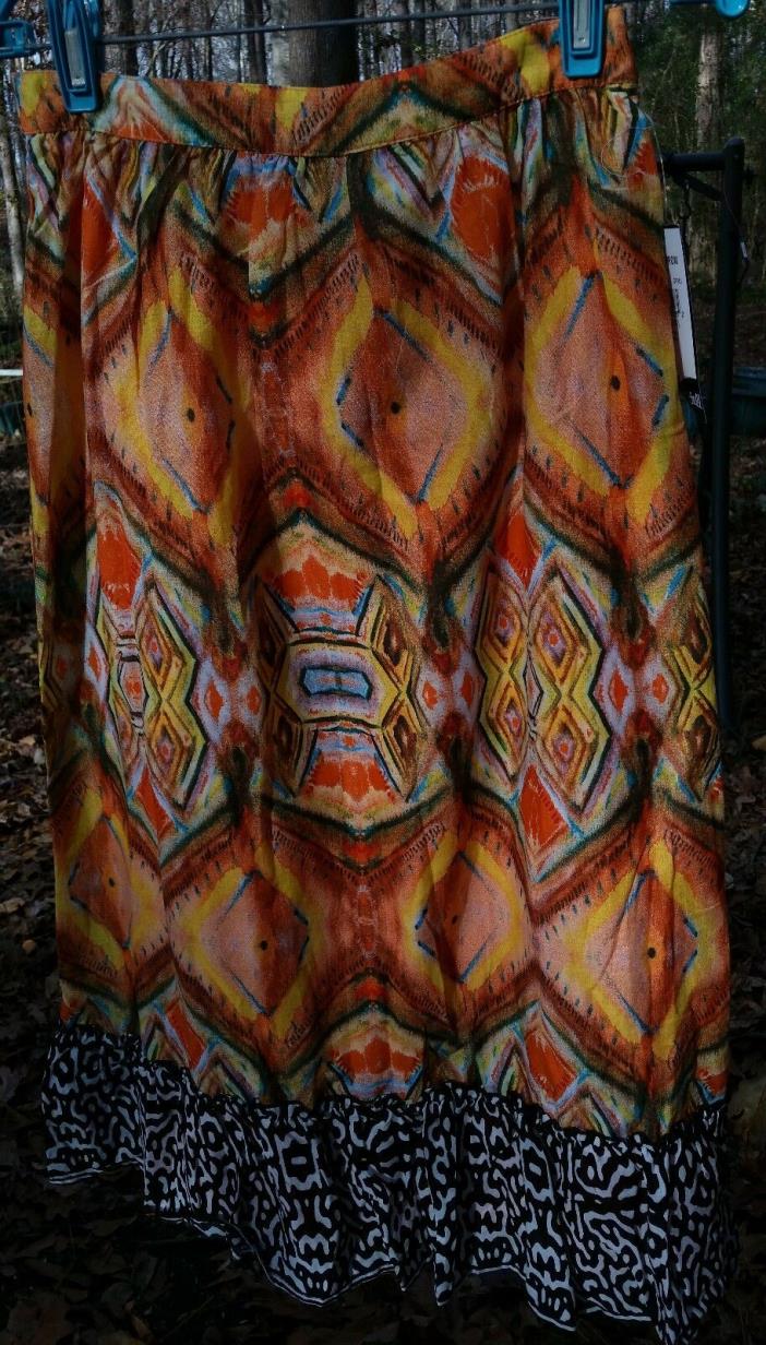 Paper Doll NORDSTROM Womens Girls Tribal Print Skirt Size L (12/14) *NWT*