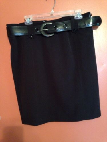 NWT Girls Copper Key Belted  Black Skirt. Size 13