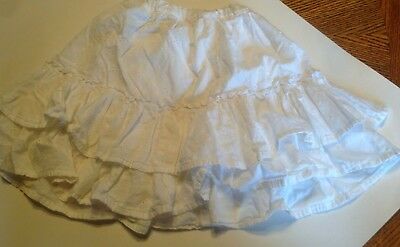 Gapkids Adjustable Waist White Cotton Eyelet Skirt   Size 5