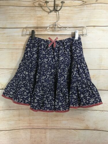 Mini Boden Girls Size Size 4-5 Years Floral Corduroy Ruffled Tiered Skirt