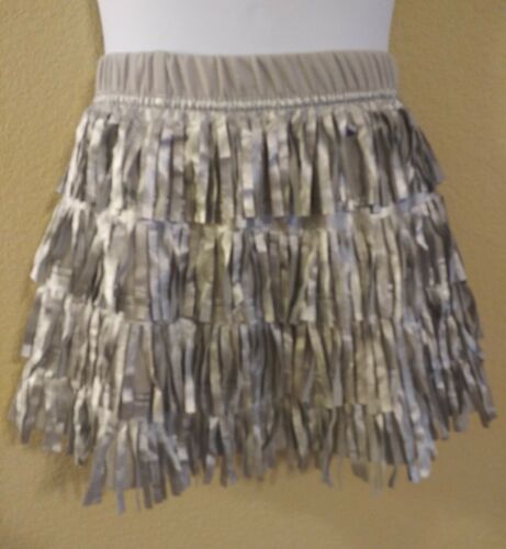 Girls Flapdoodles Size 5, Silver Fringe Skirt