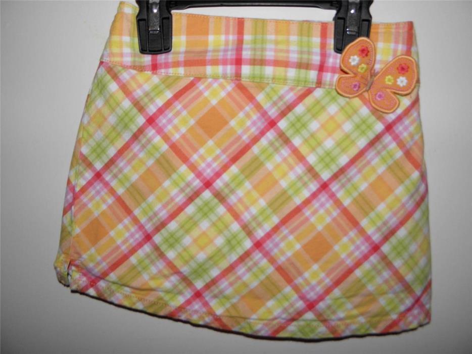 Gymboree PLAID Cotton BUTTERFLY Detail Girls SKIRT size 4 _ NEW!