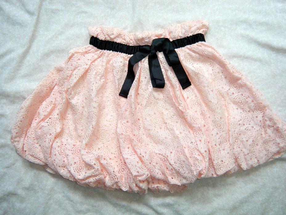 A.BIRD Boutique Peach Ilse Lacey Bubble Skirt sz 12 EUC