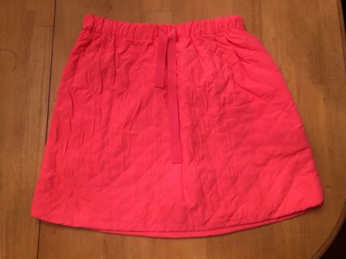 Crewcuts  J Crew Girls Coral Quilted drawstring  Skirt Size 12 Holiday Beautiful