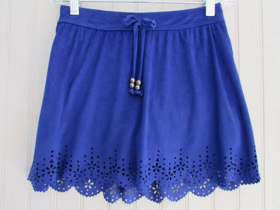 Justice Skirt Blue Built In Shorts Girls Size 10
